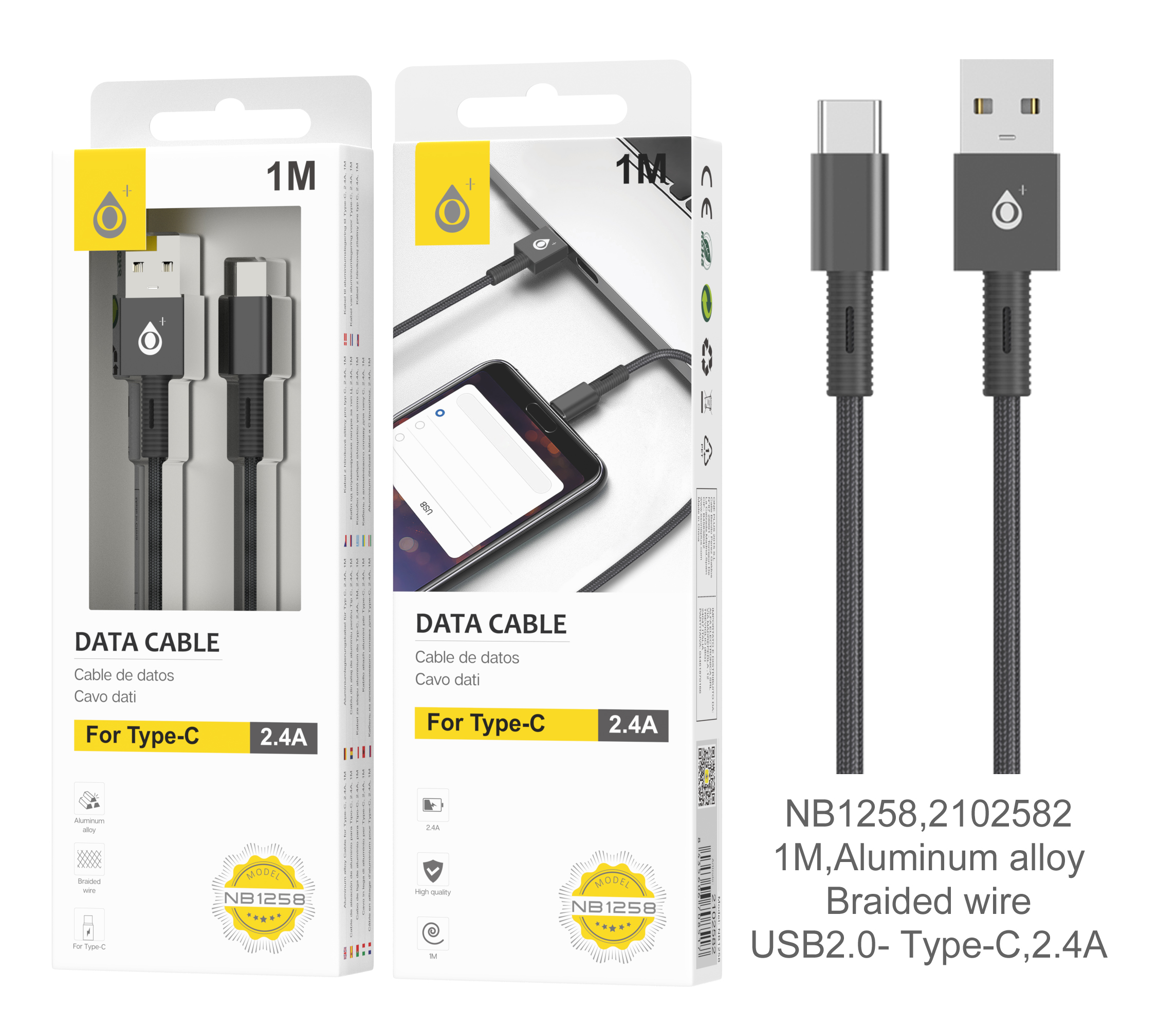 Heavy Duty Metal Tressé Lightning Usb Chargeur Câble 1m 2m 3m Pour Iphone X  7 6 5