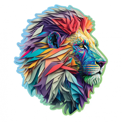 image Puzzle en bois – Lion Moderne – 250 pcs (25 pcs uniques)