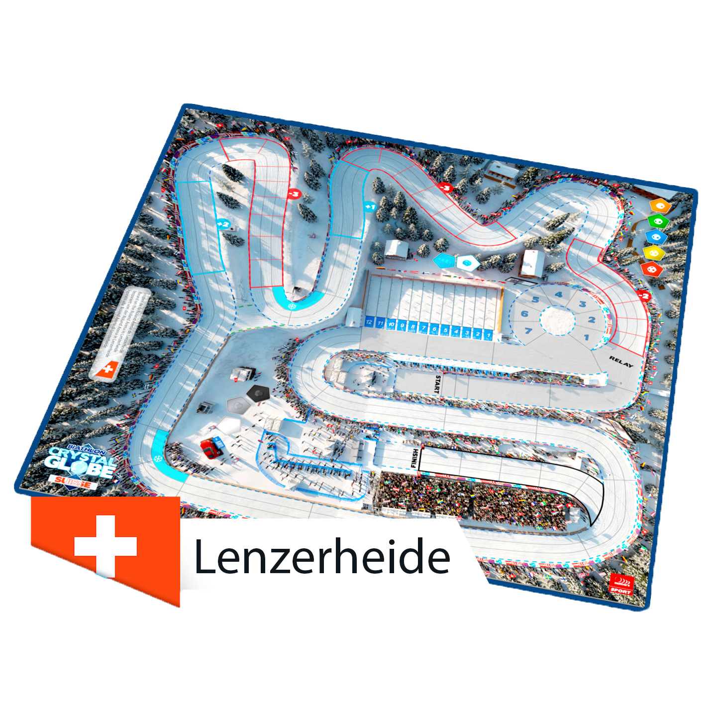 image principale pour BIATHLON CRYSTAL GLOBE Double-pistes 3D Lenzerheide CH