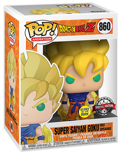 thumbnail secondaire #2 pour Dragon Ball Z - Funko POP 860 - Saiyan Goku (First) Glow