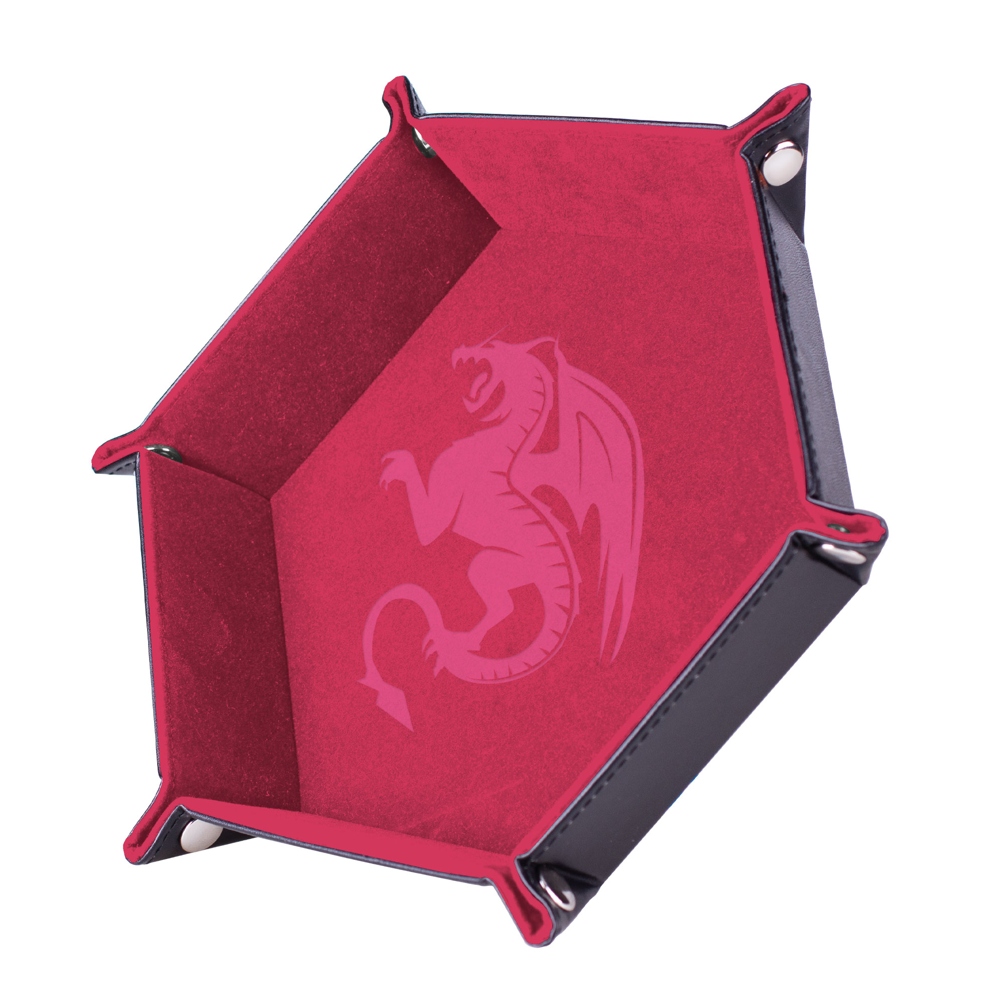 thumbnail secondaire #2 pour Piste de dés - Pink Dragon - 19 x 19 cm - Cuir et velours