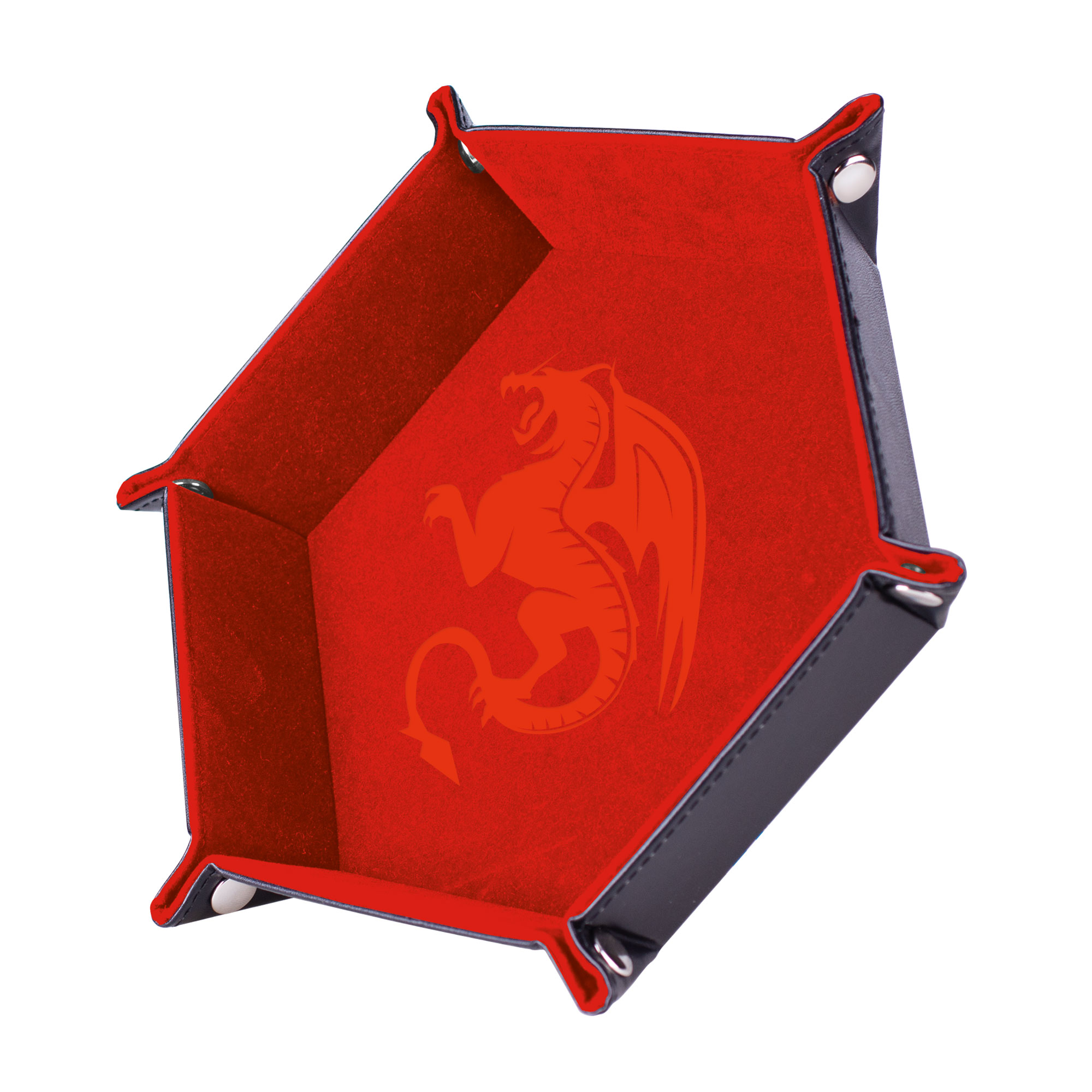 thumbnail secondaire #2 pour Piste de dés - Red Dragon - 19 x 19 cm - Cuir et velours