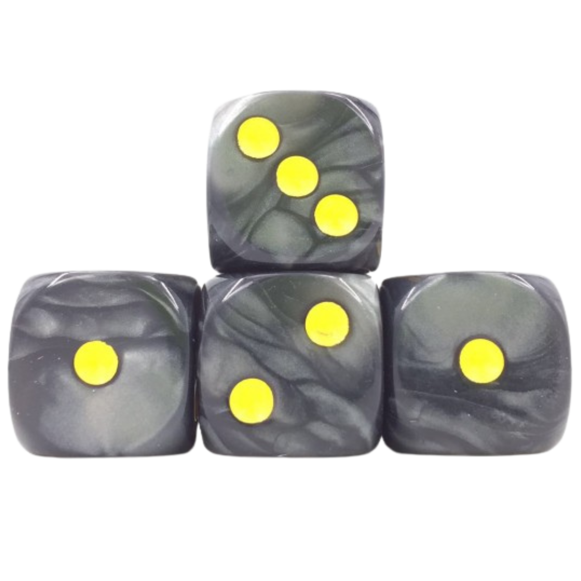  608871h : Lot de 5 Dés 6 faces – Black Pearl