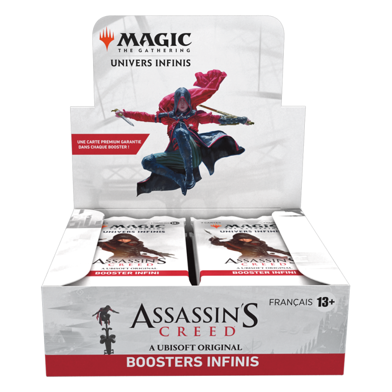 image principale pour Magic: The Gathering – FR Univers infinis : Assassin's Creed - Display de Boosters Infinis (24 Boosters) FR