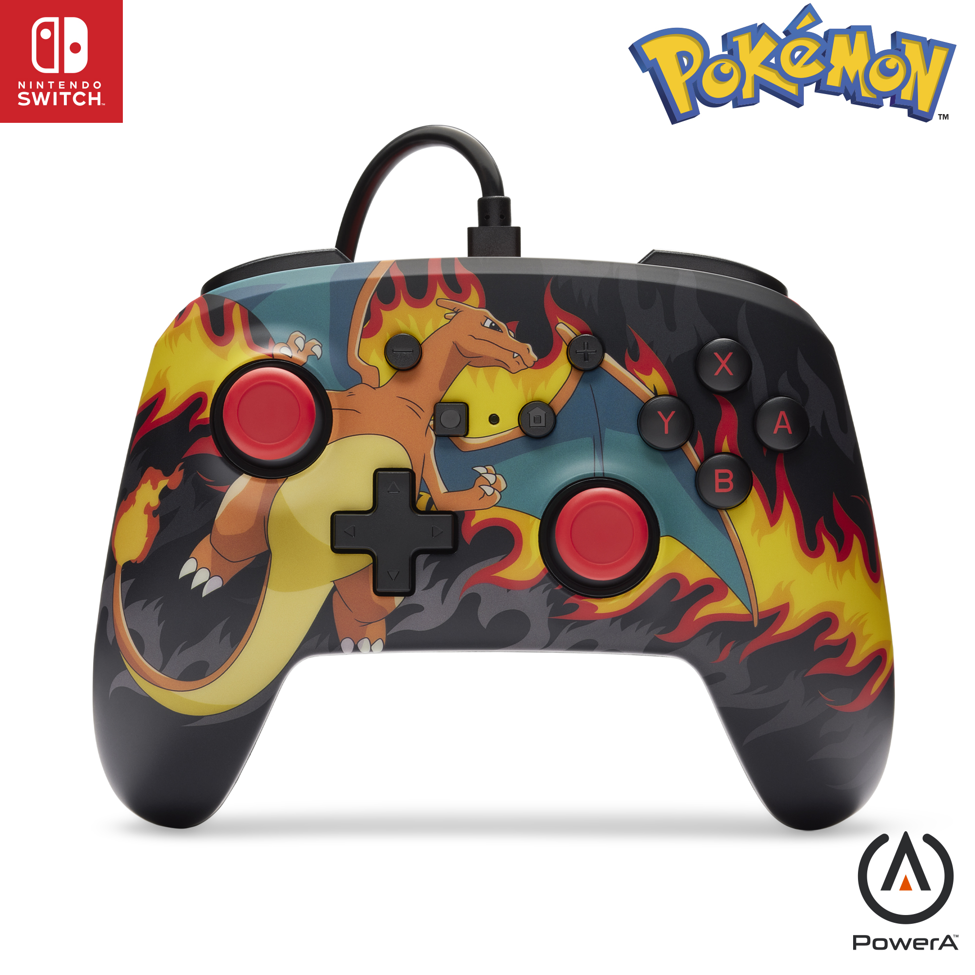 thumbnail secondaire #2 pour Manette Améliorée pour Switch - Pokémon - Dracaufeu- Tempete