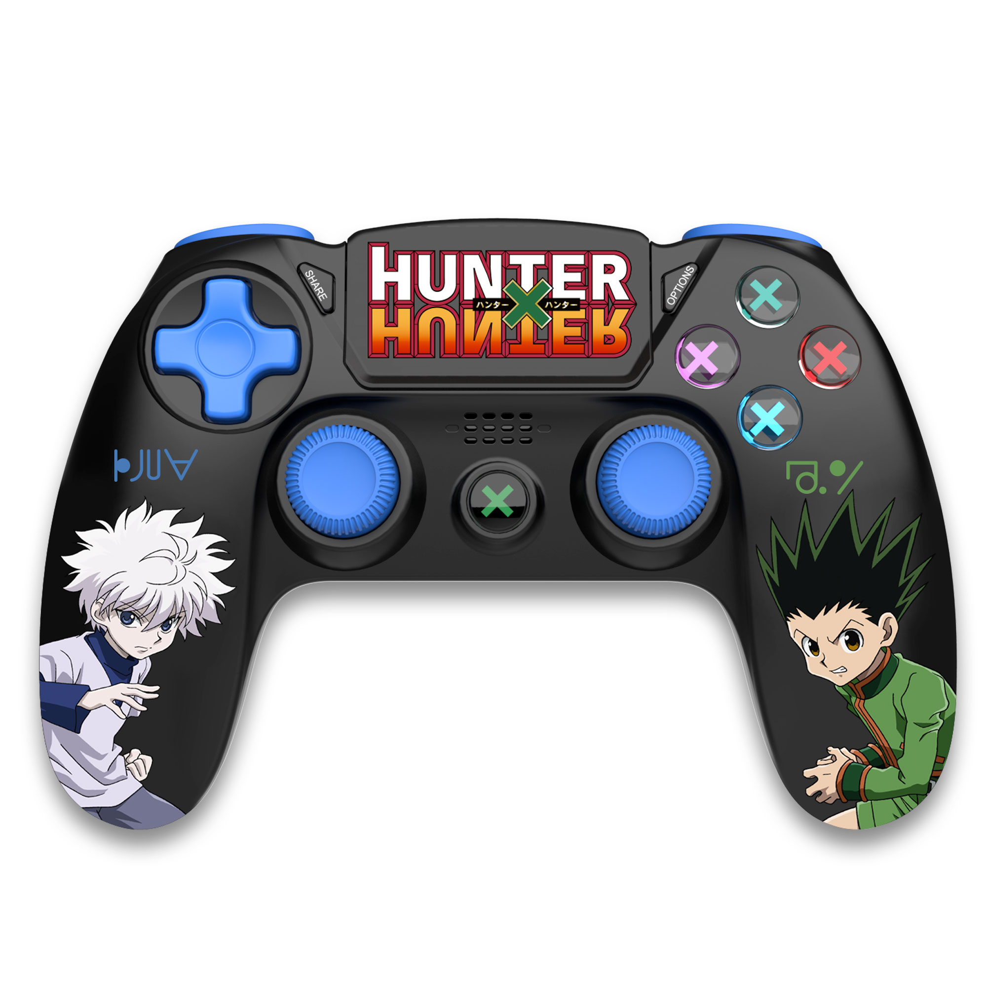 image principale pour Hunter x Hunter-Manette Sans Fil pour PS4 Avec Prise Jack pour casque et boutons lumineux - Duo Gon Kirua