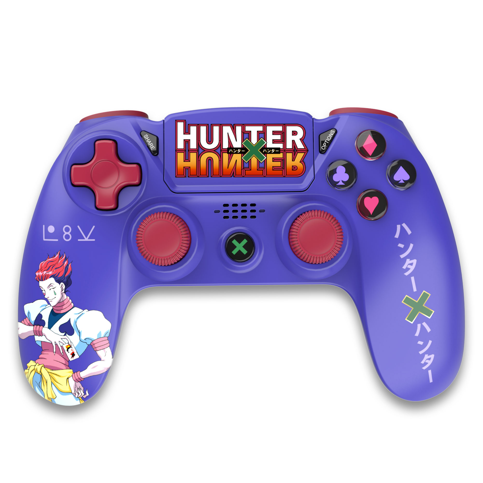 image principale pour Hunter x Hunter-Manette Sans Fil pour PS4 Avec Prise Jack pour casque et boutons lumineux - Violet - Hisoka 