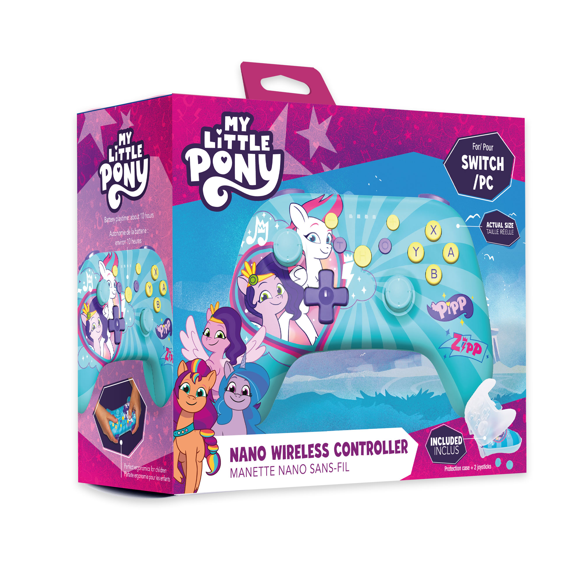 image principale pour Manette Switch/PC Nano Sans-fil - My Little Pony Pipp & Zipp