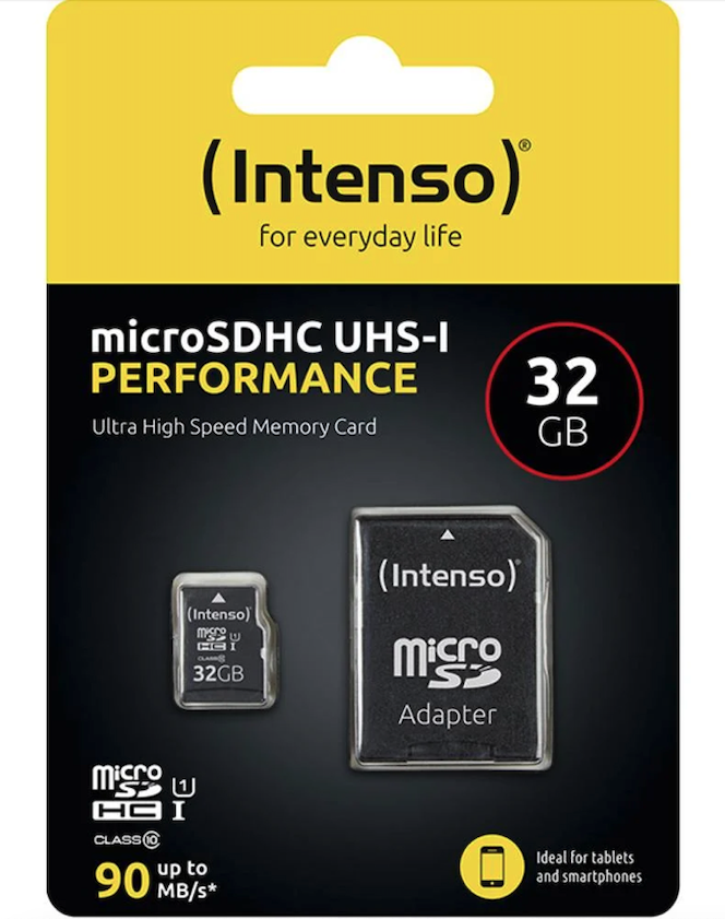 image principale pour MicroSD 32 Intenso class 10 UHS + adaptateur (classe 10)