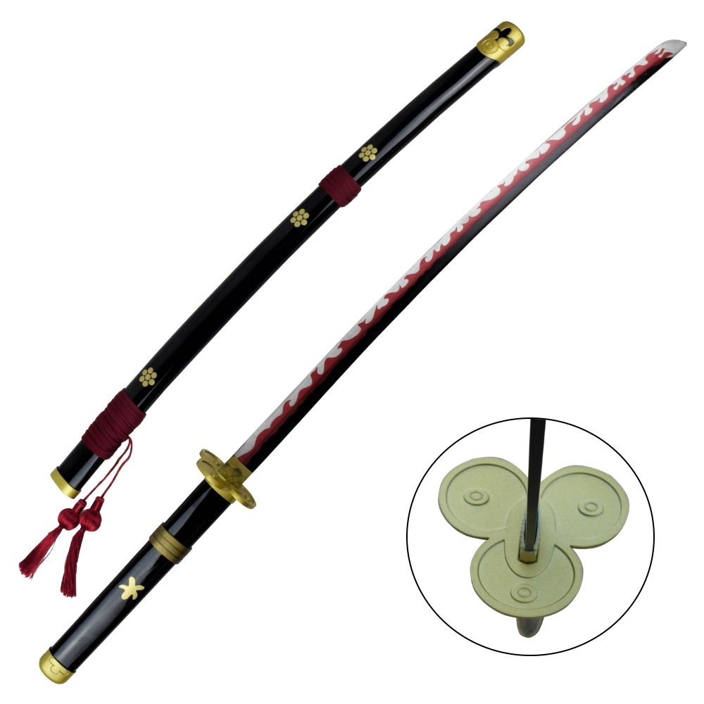 image principale pour Katana ornementale - Inspiré du katana noir de Roronoa Zoro's Enma