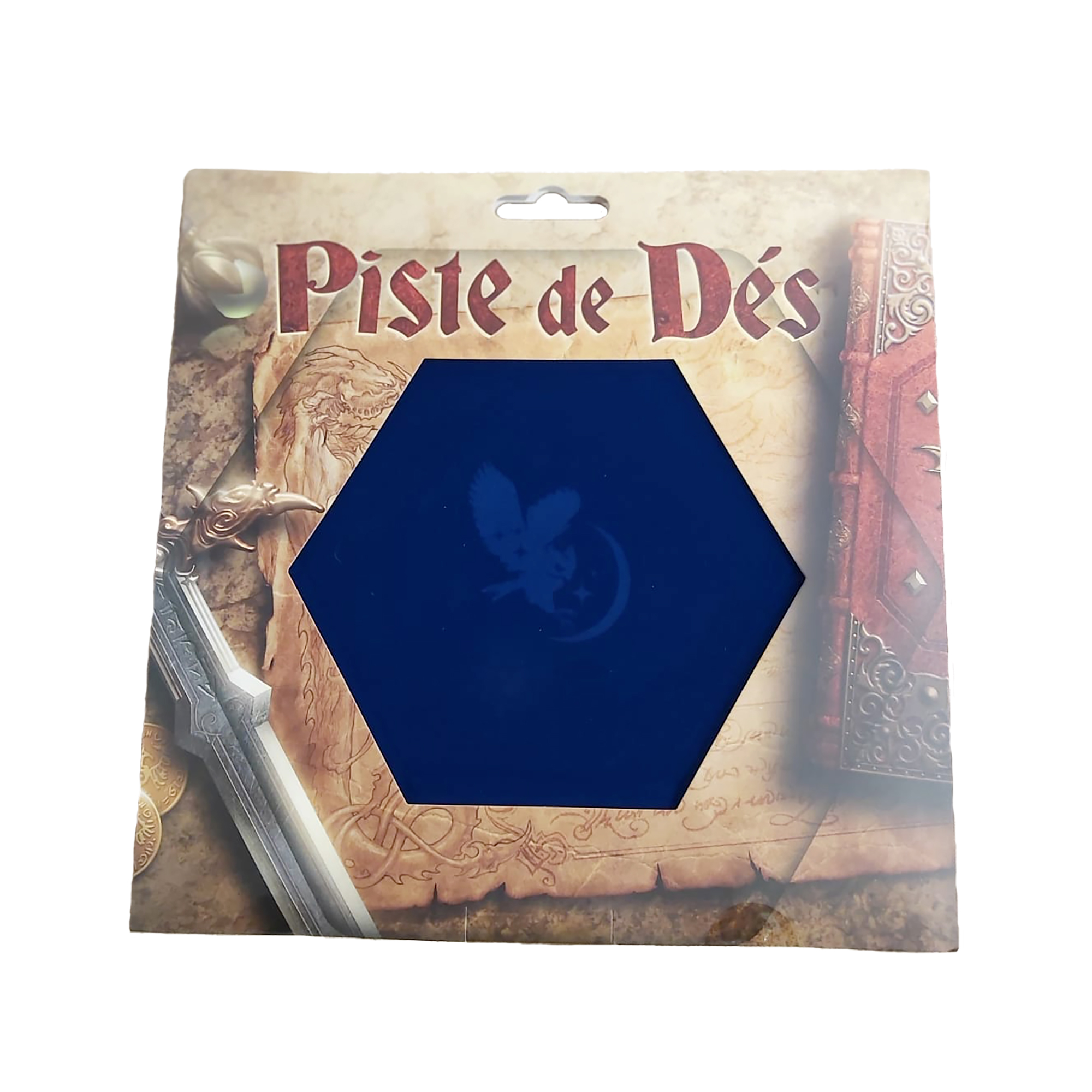 thumbnail secondaire #3 pour Piste de Dés - Hibou Mystique - Cuir et Velours - Bleu