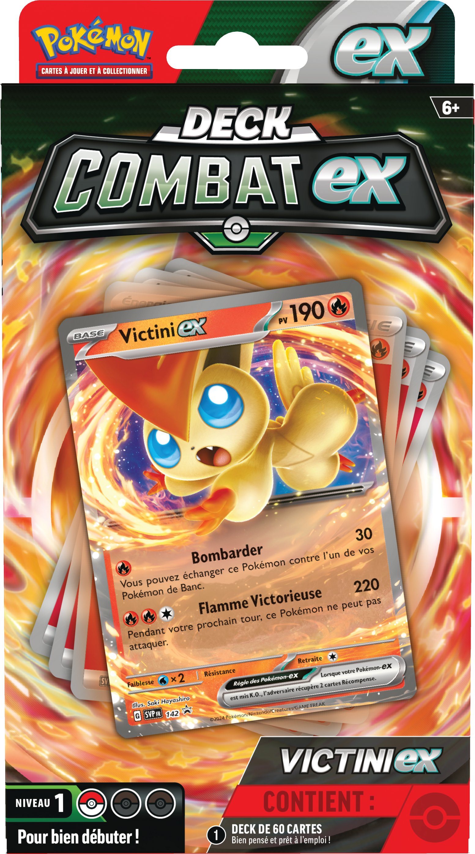 thumbnail secondaire #4 pour Pokémon JCC - FR Deck de combat Miraidon-Ex ou Victini-Ex (1 deck aléatoire) FR