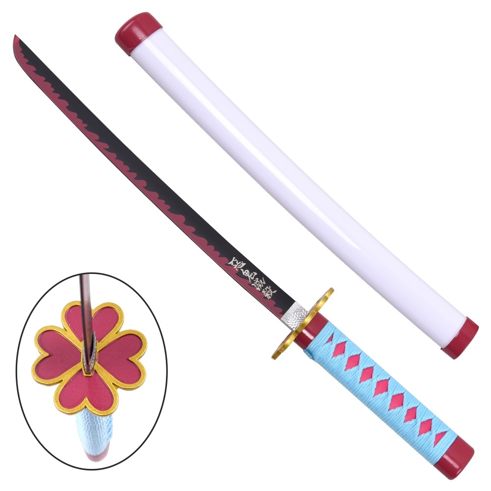 image principale pour Tanto mini Katana - Inspiré du Katana de Mitsuri Kanroji (Demon Slayer) + Support en plastique