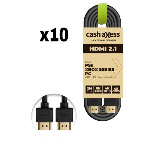 10 x Cable HDMI  8K - 2.1 - 2M - Cash Axess