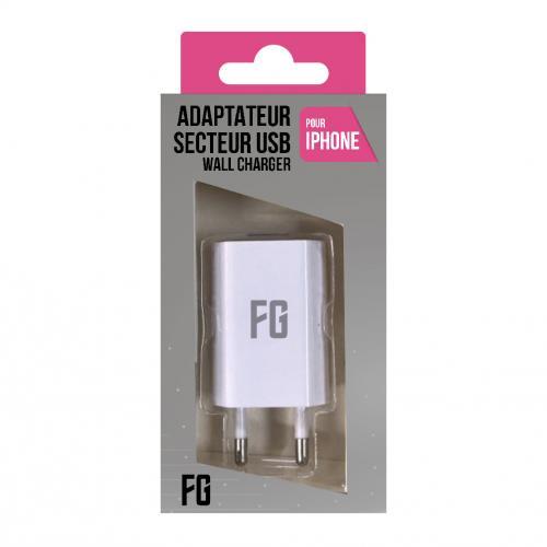 image Adaptateur secteur USB pour iPhone/iPad/iPod (1A)