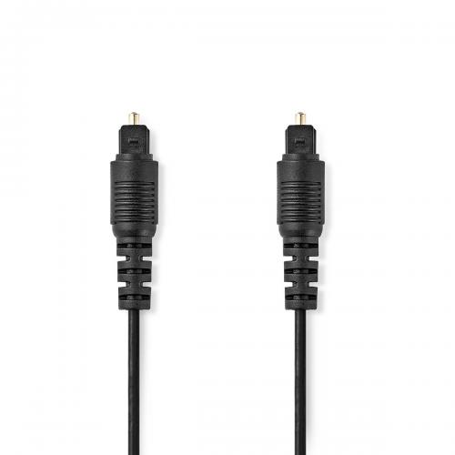 image Câble audio optique Toslink- Mâle- Mâle- 2m-PVC- Noir - S