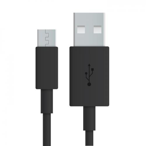 image Câble de charge data Micro USB universel 1m Noir