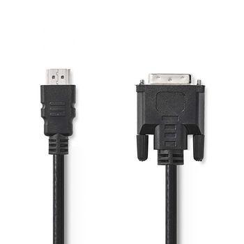 image Câble HDMI vers DVI - 2,0 m- Mâle à 24 + 1 Broches-Noir- sans Emballage (VRAC)
