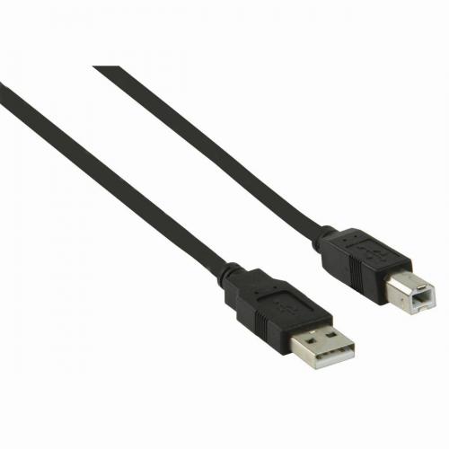 image Câble USB 2.0- A mâle- B mâle- 3m pour imprimantes- Noir