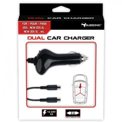 image Chargeur de voiture double (car charger) pour DSi/3DS/New 3DS/2DS/New DS XL
