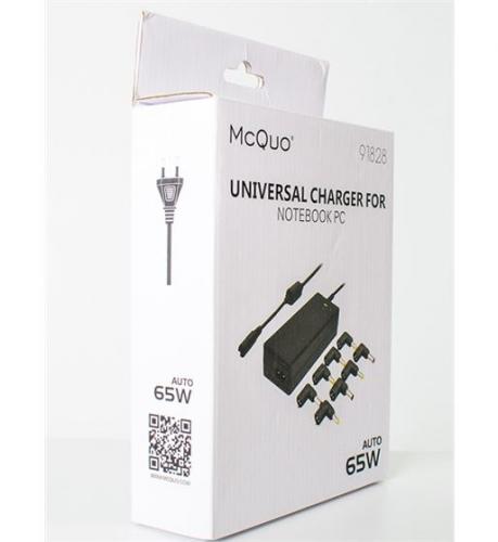 image Chargeur Universel  - 8 Embouts pour Notebook PC - 65W  - Noir 