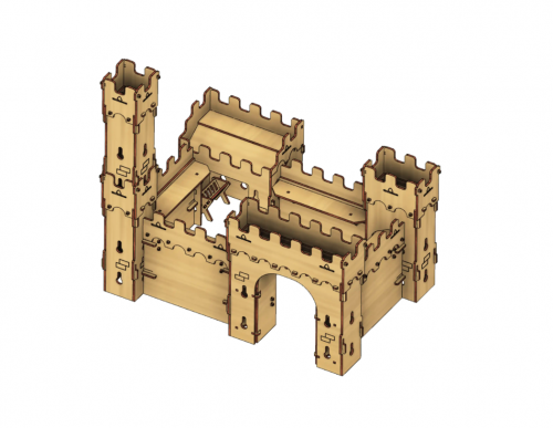 image Château-Set 1 Click&Play en bois (à assembler)