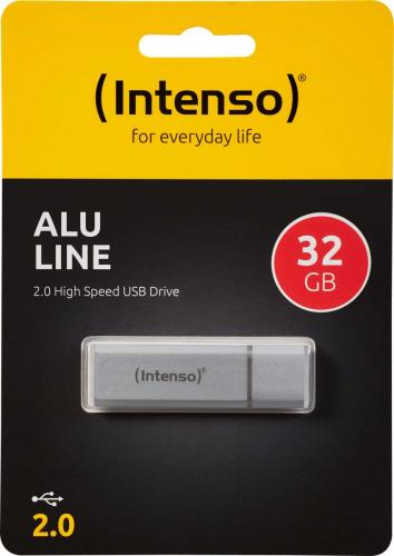 Clé USB 32Go 2.0- Alu line silver - Intenso 