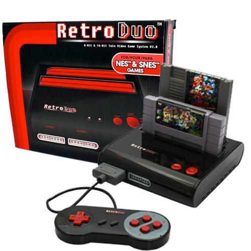 image principale pour Console Retro Duo noire SANS adaptateur US