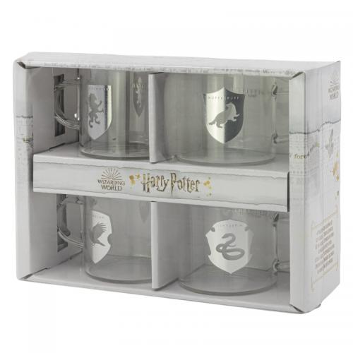 image Harry Potter –Set 4 Tasses  Expresso Verres 100ml - 4 maisons