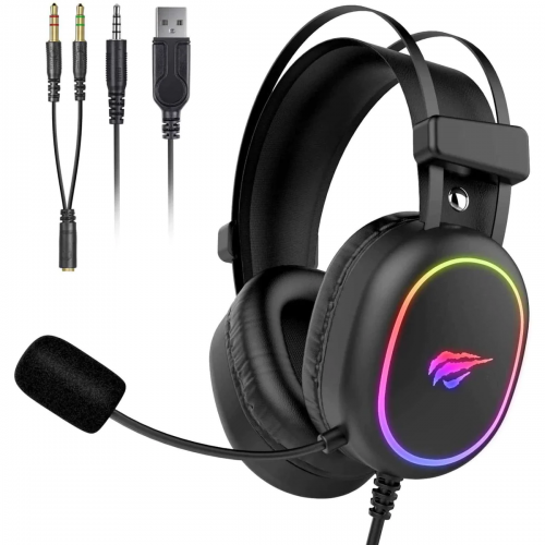 HAVIT - Casque Gaming RGB - Filaire avec Micro compatible PC,PS4,PS5, Switch, Series 