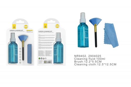 image principale pour Kit de nettoyage pour écran NR9402 - 100ml (spray + chiffon + pinceau)