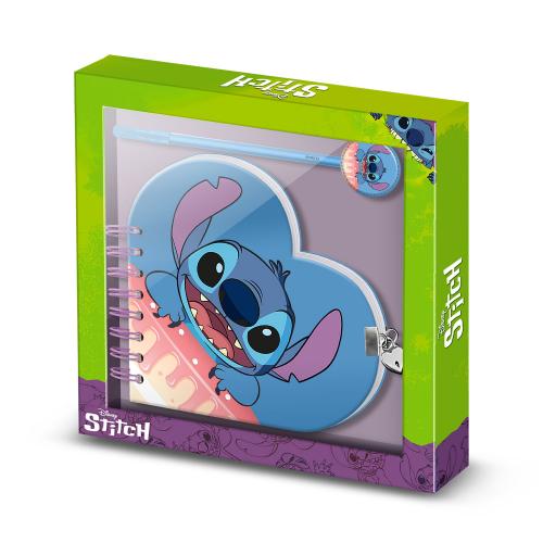 Lilo&Stitch - Notebook + Stylo - Cœur