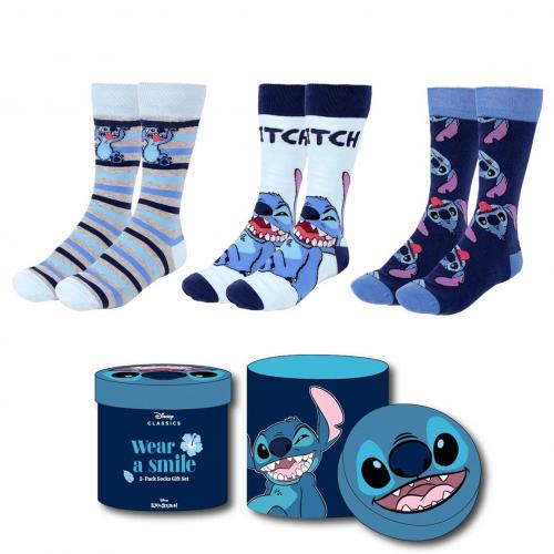 image principale pour Lilo&Stitch - Pack de 3 paires de Chaussettes - Stitch- Taille 36-43