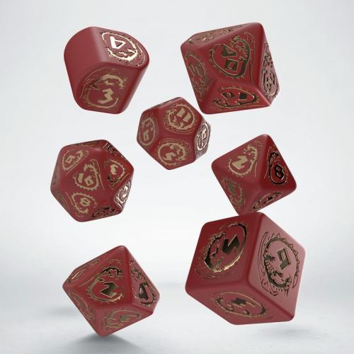 Lot de 7 dés Dragons - Ruby 