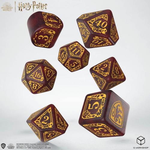 Lot de 7 dés- Harry Potter- Gryffondor