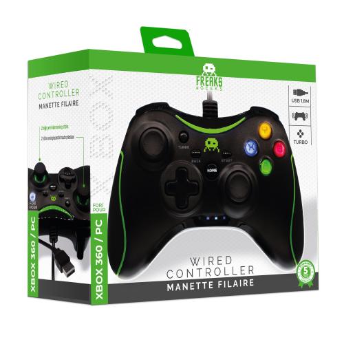 Manette Filaire Noire pour Xbox 360 / Windows 10-11