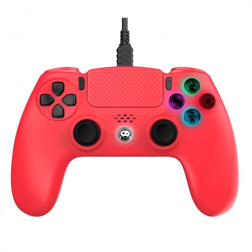 image principale pour Manette Filaire Rouge pour PS4 avec Câble 3M avec prise Jack