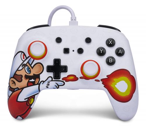 image Manette filaire Switch - Fireball Mario