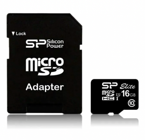 image MicroSD 16 GB HC + adaptateur classe 10