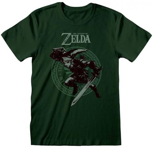 image Nintendo - T-shirt Nintendo Legend Of Zelda - Link Pose- Taille L