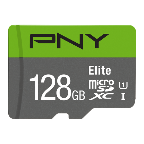 PNY Elite 128 Go- Carte Micro SDHC + Adaptateur