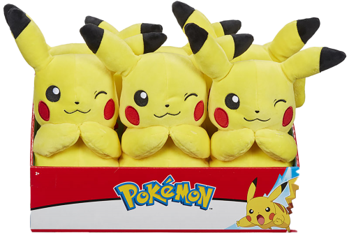 Pokémon - Assortiment peluches 20 cm - 6 Pikachu