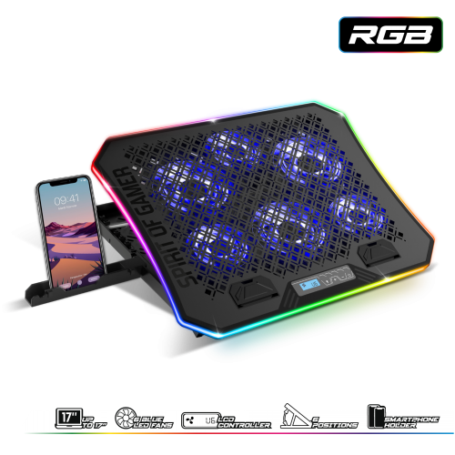 image Refroidisseur Airblade (PC portable jusqu’à 19 pouces)+ Support pour smartphone in