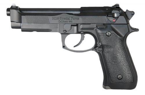 image Réplique pistolet GBB à gaz (compatible Co2) M92A1 BLACK HC-190B-C noir full metal 