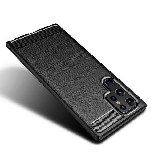 image Samsung - Coque motif carbone- Galaxy S22 ultra-Noir