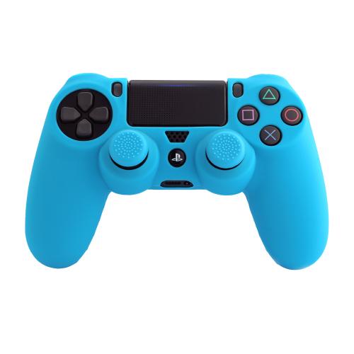 image Silicone Skin + Grips Bleu pour manette PS4