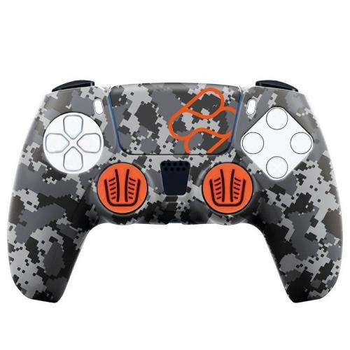 image Silicone Skin + Grips Camo Digital Black pour manette PS5