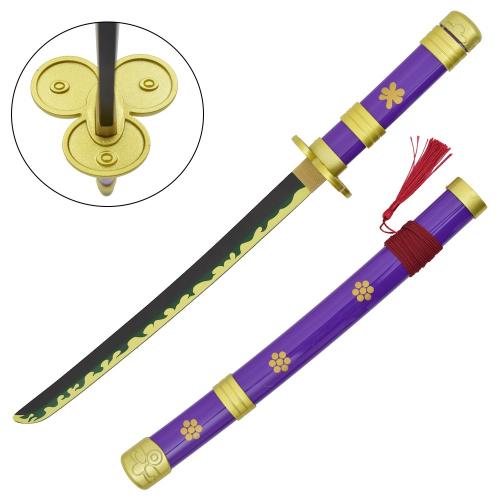 Tanto mini Katana en bambou - Inspiré du Katana de Zoro Enma + support en plastique